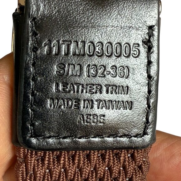 Tommy Bahama Leather Stretch Braided Reversible Belt Men's Small (32-36) Black - Picture 7 of 8